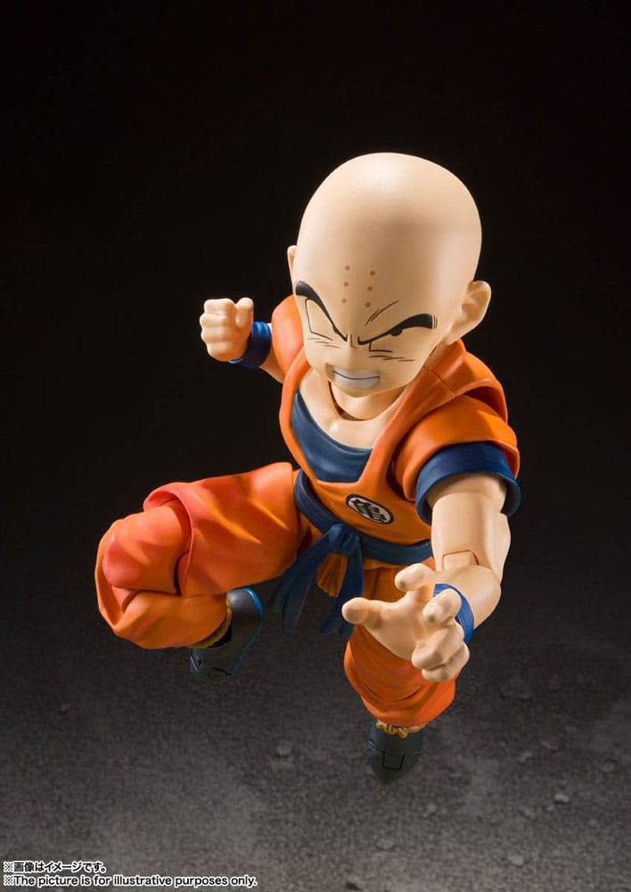 SU ORDINAZIONE Dragon Ball Z S.H. Figuarts Action Figure Krillin-Earth's Strongest Man 12 cm