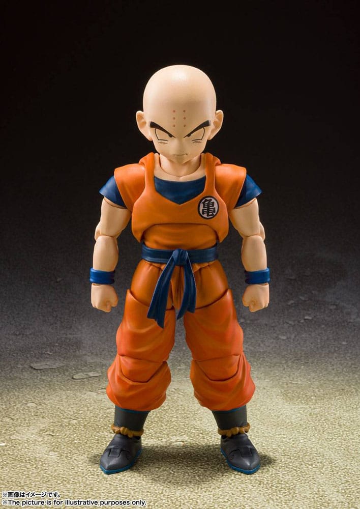 SU ORDINAZIONE Dragon Ball Z S.H. Figuarts Action Figure Krillin-Earth's Strongest Man 12 cm