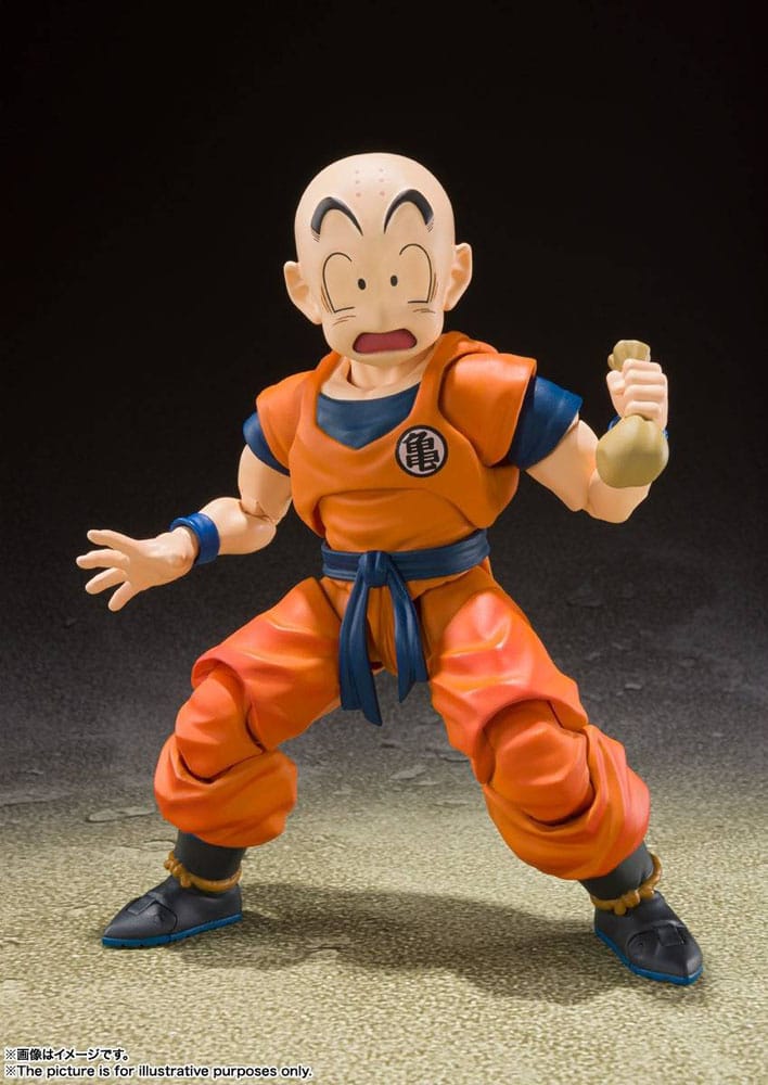 SU ORDINAZIONE Dragon Ball Z S.H. Figuarts Action Figure Krillin-Earth's Strongest Man 12 cm