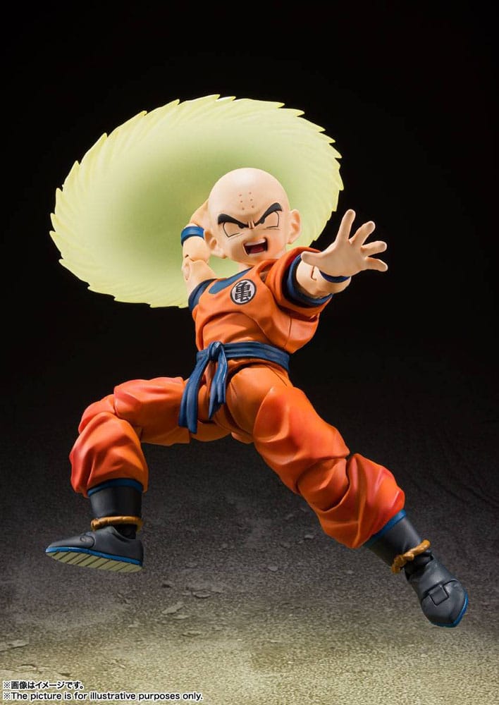 SU ORDINAZIONE Dragon Ball Z S.H. Figuarts Action Figure Krillin-Earth's Strongest Man 12 cm