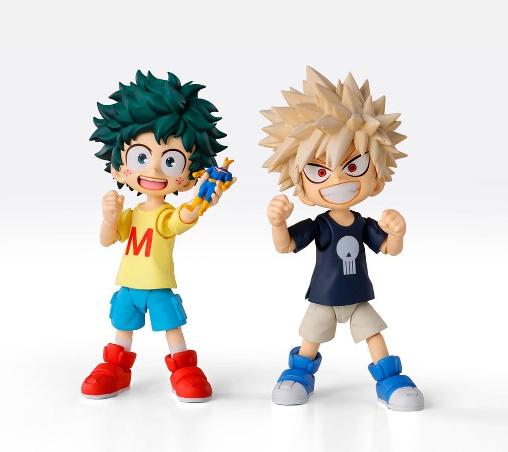 PREORDINE+ 07/2027 My Hero Academia S.H.Figuarts Action Figure Izuku Midoriya & Katsuki Bakugo -Childhood Set- 9 cm
