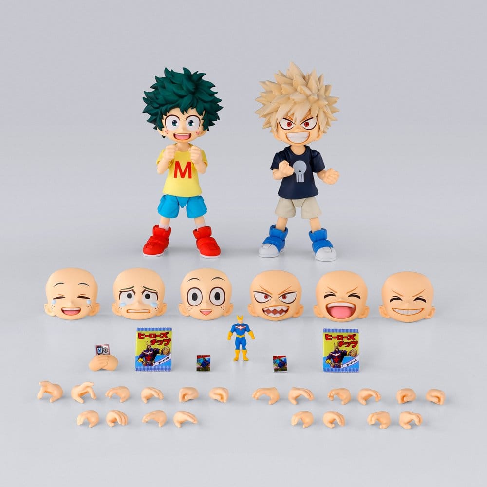 PREORDINE+ 07/2027 My Hero Academia S.H.Figuarts Action Figure Izuku Midoriya & Katsuki Bakugo -Childhood Set- 9 cm