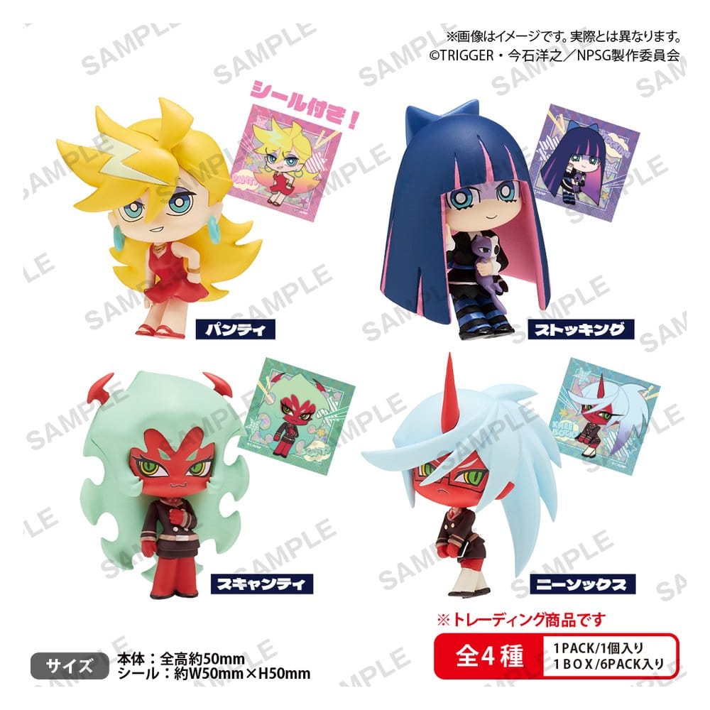 PREORDINE+ 05/2027 Panty & Stocking with Garterbelt Mini Figures Rich Box ver. 5 cm Blind Box Display (6)