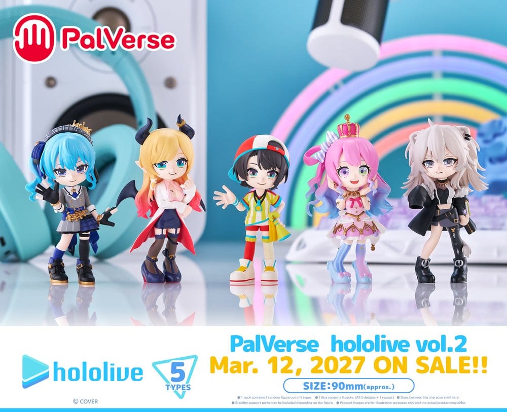PREORDINE+ 07/2027 Hololive Production PalVerse Mini Figures Vol.2 Blind Box Display (6)