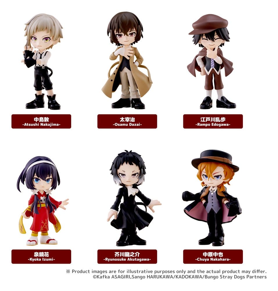 PREORDINE+ 06/2027 Bungo Stray Dogs PalVerse Mini Figures Blind Box Display (6)