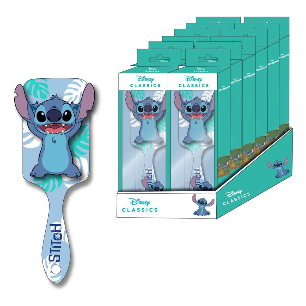 AUF BESTELLUNG Lilo &amp; Stitch Haarbürste Stitch Happy