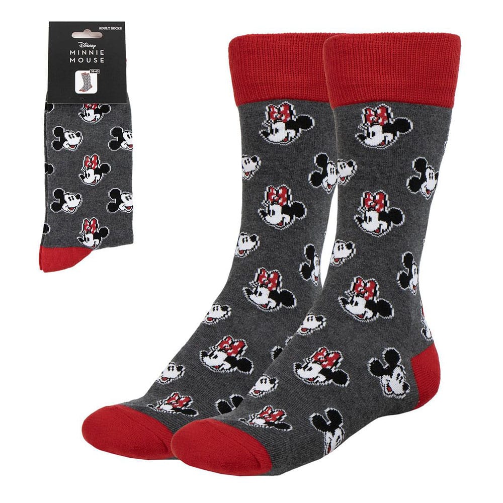 Disney-Socken mit Minnie-Maus-Motiv, auf Bestellung gefertigt, Größen 36-43