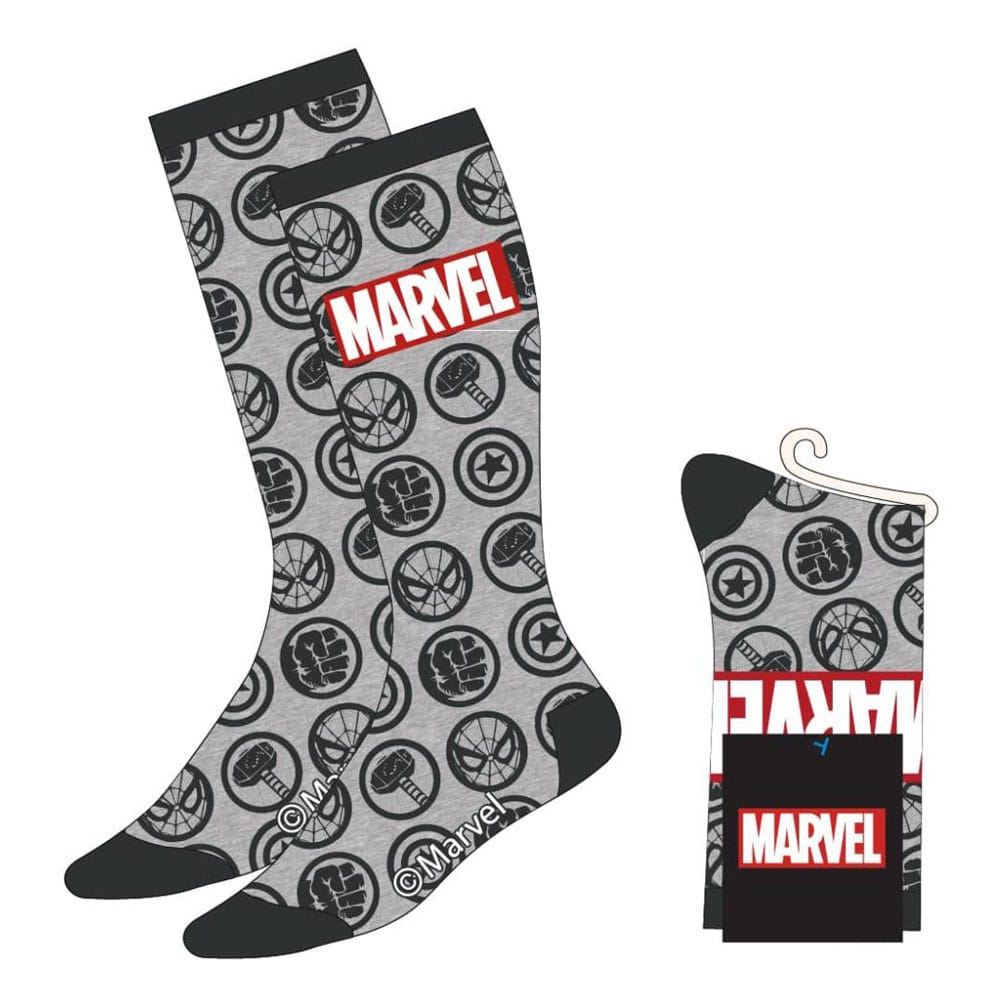 MADE TO ORDER Marvel Socken Avengers Faces Grau 38-45