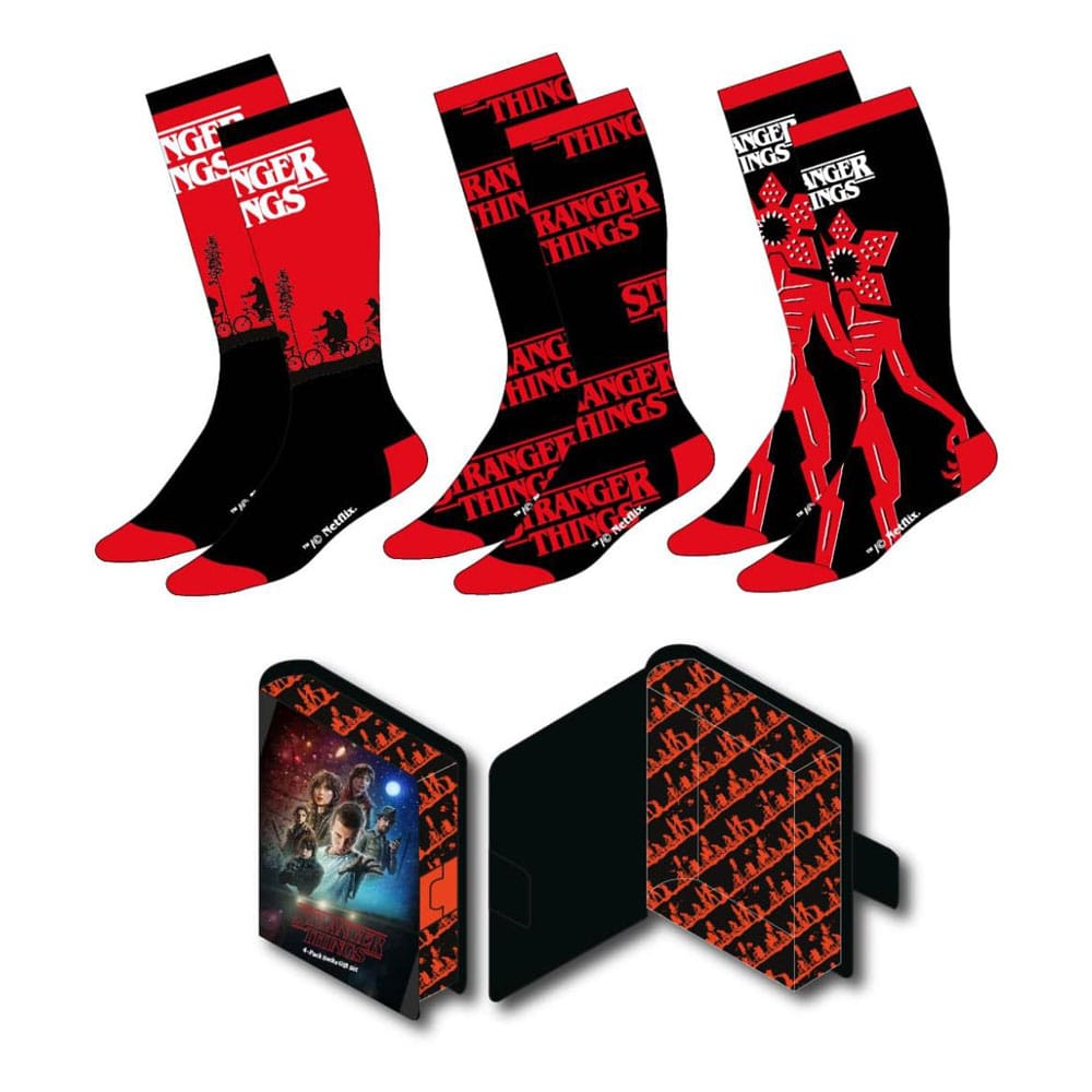 Stranger Things Socken, 3er-Pack, Größe 38-45 (auf Bestellung gefertigt)