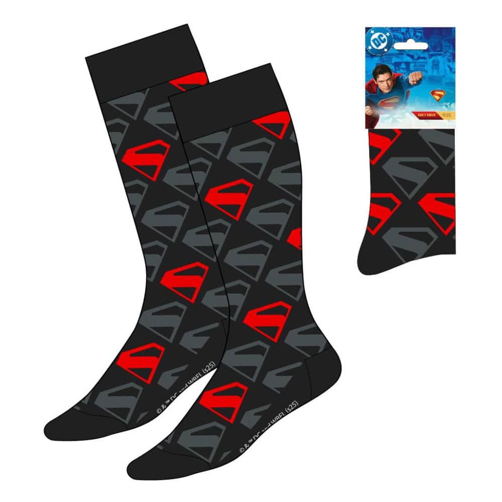 SU ORDINAZIONE DC Comics Socks Superman Logo Black 38-45
