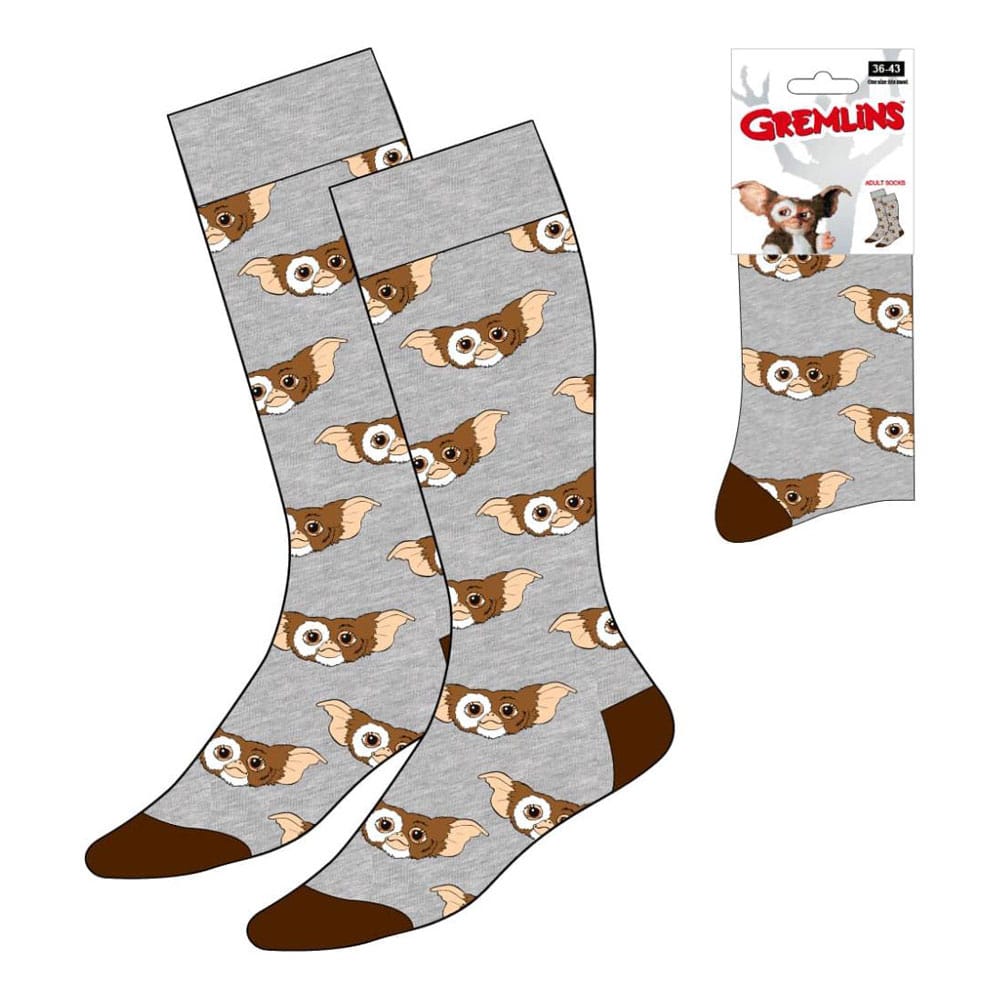 Gremlins-Socken auf Bestellung, Gizmo-Gesicht, Größen 36-43