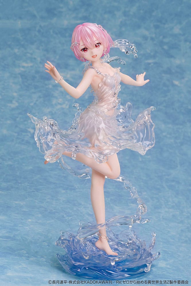 SU ORDINAZIONE Re:Zero Starting Life in Another World PVC Statue 1/7 Ram Aqua Dress 23 cm