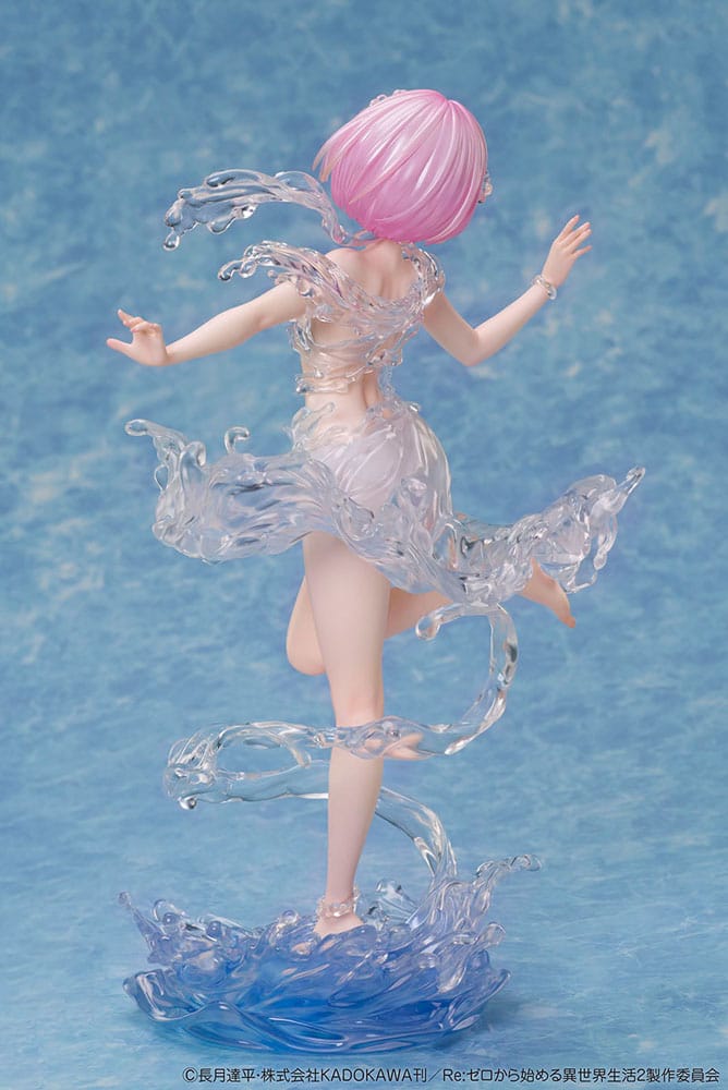 SU ORDINAZIONE Re:Zero Starting Life in Another World PVC Statue 1/7 Ram Aqua Dress 23 cm