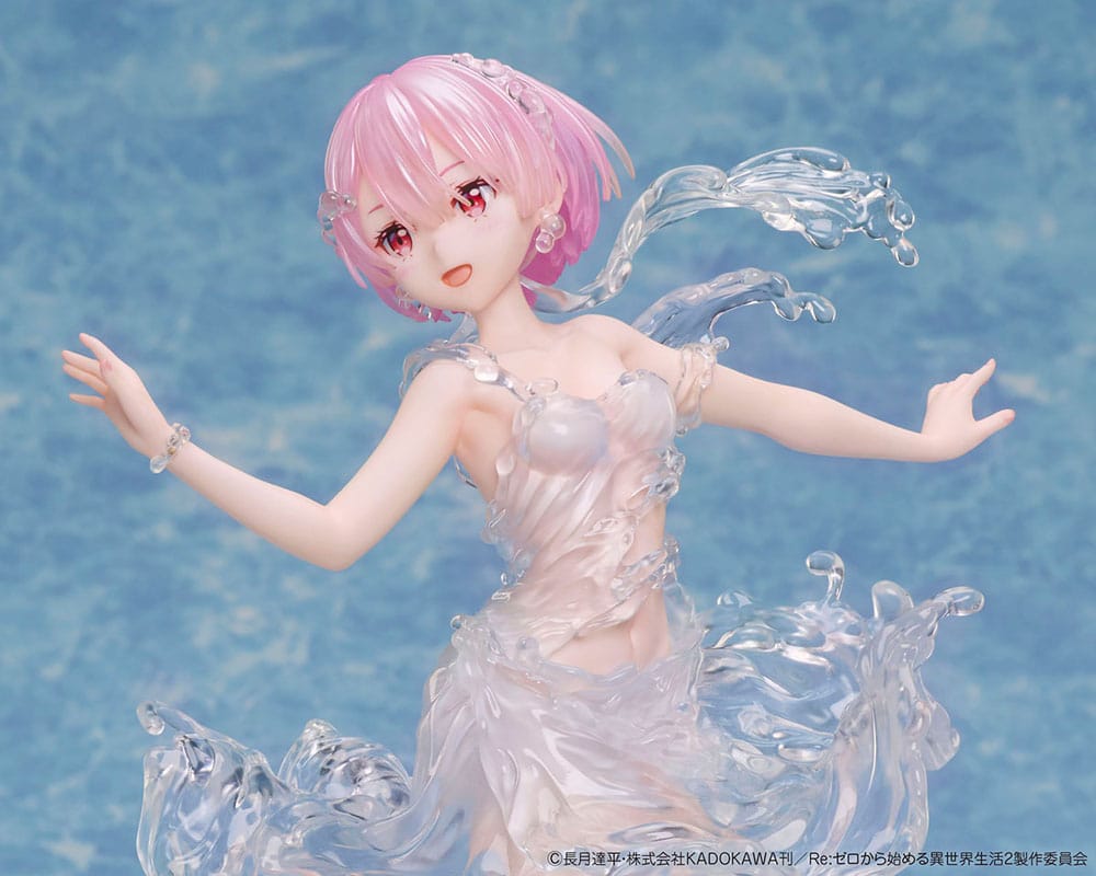 SU ORDINAZIONE Re:Zero Starting Life in Another World PVC Statue 1/7 Ram Aqua Dress 23 cm