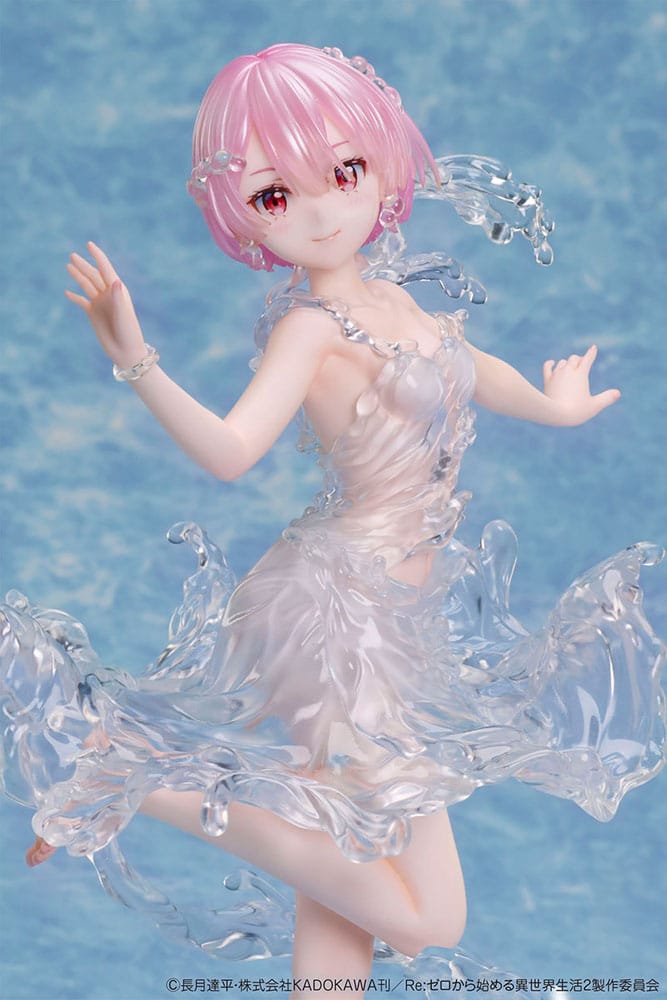 SU ORDINAZIONE Re:Zero Starting Life in Another World PVC Statue 1/7 Ram Aqua Dress 23 cm