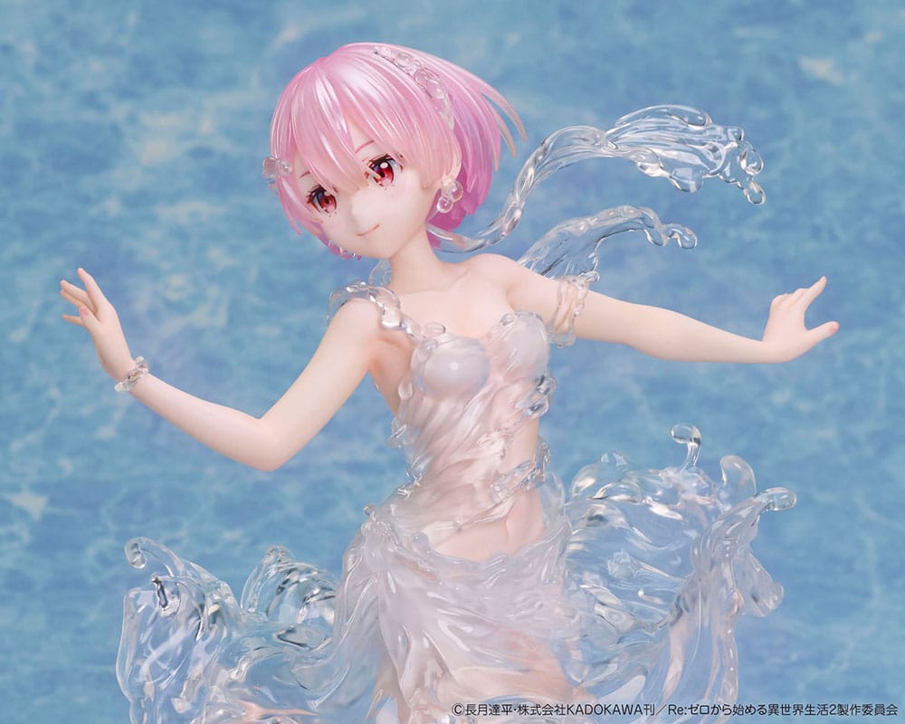 SU ORDINAZIONE Re:Zero Starting Life in Another World PVC Statue 1/7 Ram Aqua Dress 23 cm
