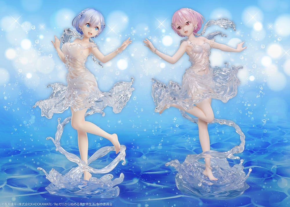 SU ORDINAZIONE Re:Zero Starting Life in Another World PVC Statue 1/7 Ram Aqua Dress 23 cm