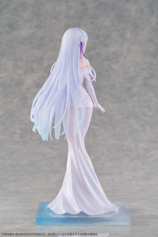 PREORDINE+ 10/2027 Re:ZERO -Starting Life in Another World- PVC Figure 1/7 Emilia Wedding dress Ver. 24 cm