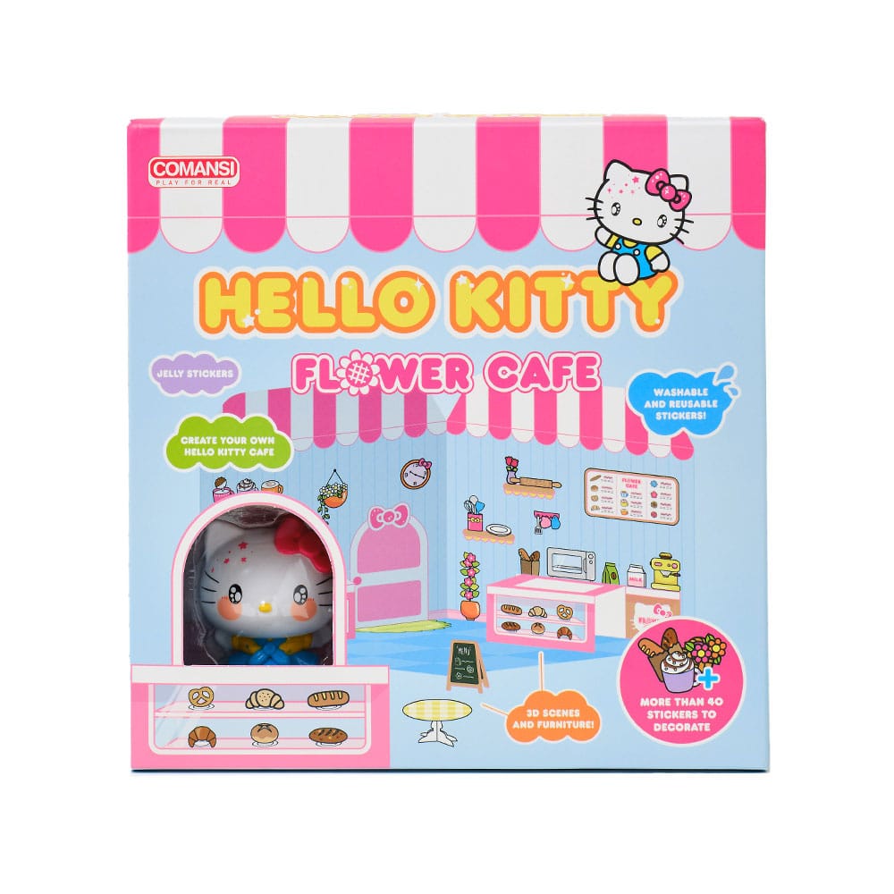 SU ORDINAZIONE Hello Kitty and Friends Mini figure Sticker House Hello Kitty Flower Café