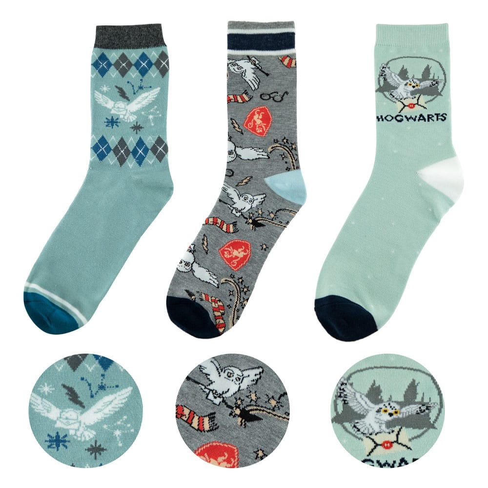MADE TO ORDER Harry Potter Socks 3-Pack Hedwig