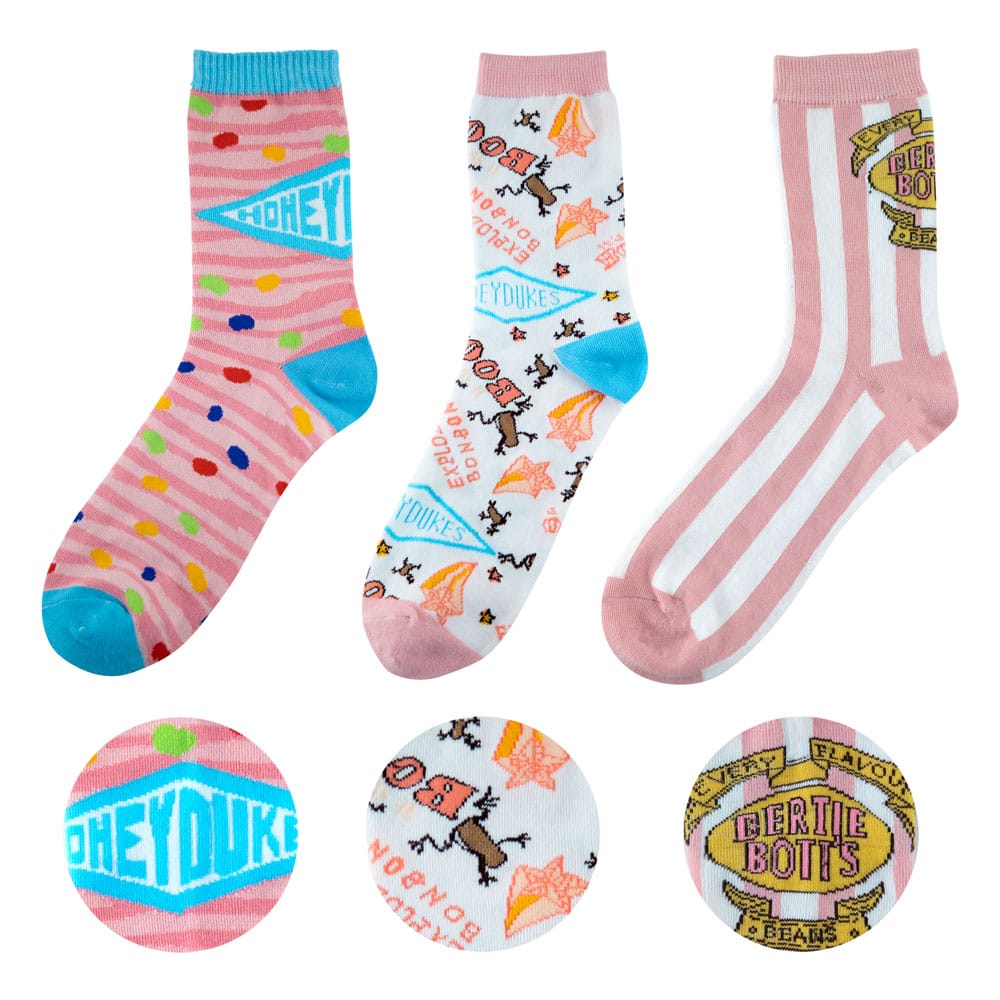 SU ORDINAZIONE Harry Potter Socks 3-Pack Honey Dukes