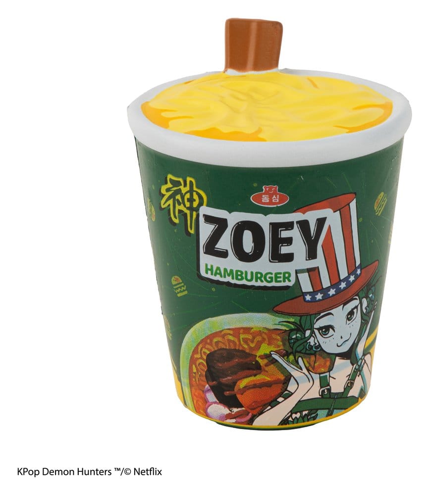 🧪 LAB | SU ORDINAZIONE KPop Demon Hunters Squishy Anti Stress Figure Zoey Hamburger Noodles
