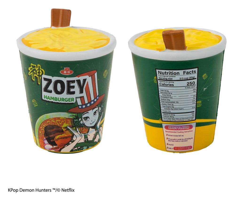 🧪 LAB | SU ORDINAZIONE KPop Demon Hunters Squishy Anti Stress Figure Zoey Hamburger Noodles
