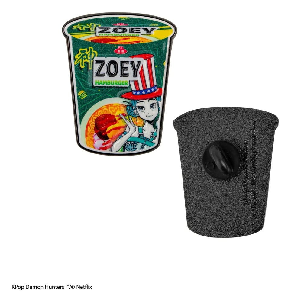 🧪 LAB | SU ORDINAZIONE KPop Demon Hunters Pin Zoey Hamburger Noodles