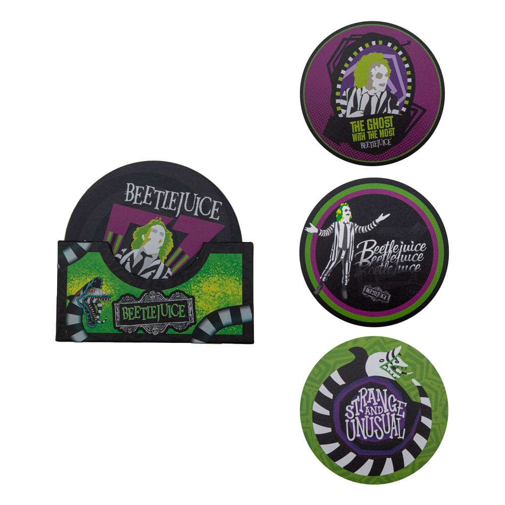 SU ORDINAZIONE Beetlejuice Coaster 4-Pack *PREZZO SPECIALE*