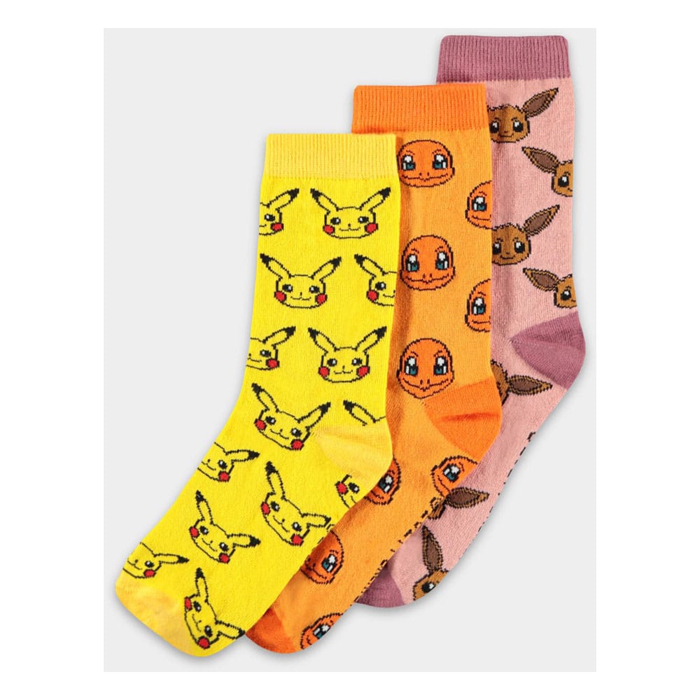 MADE TO ORDER Pokémon Socks 3-Pack Three Icons 35-38