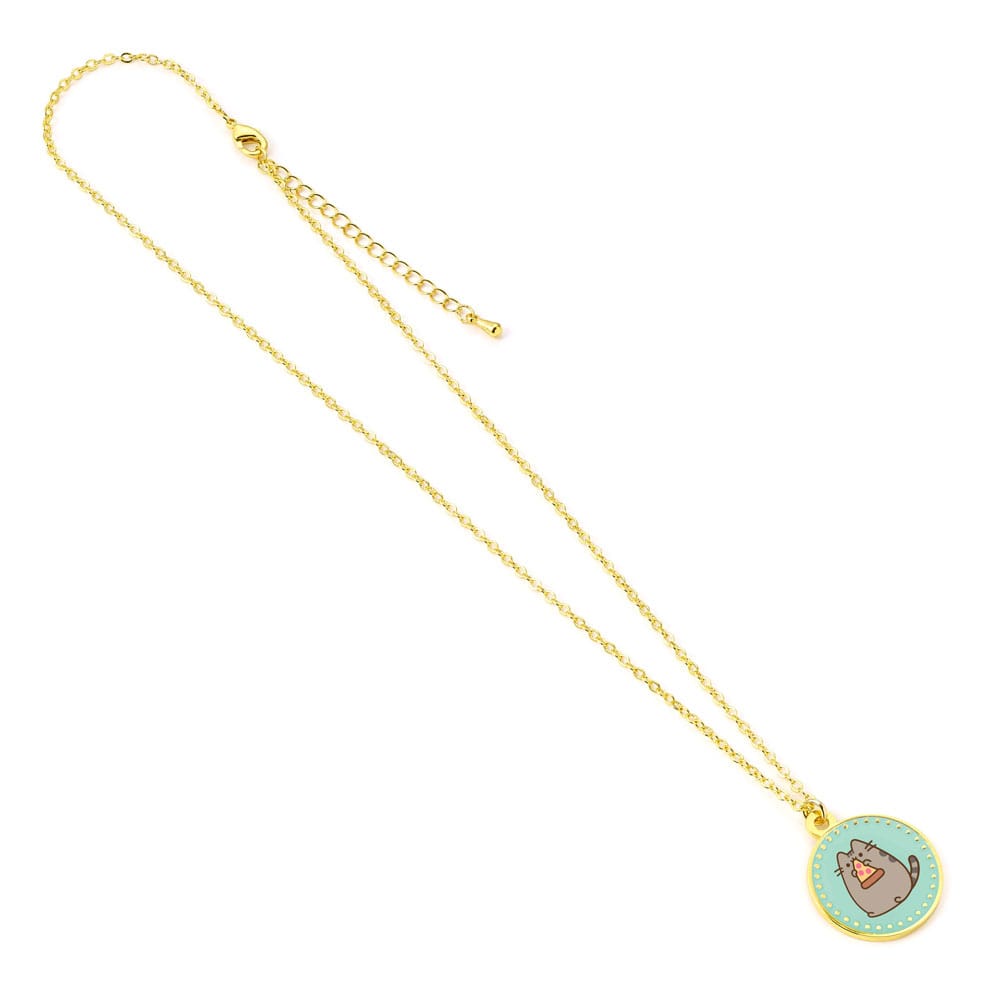 MADE TO ORDER Pusheen Pendant &amp; Necklace Blue Pizza