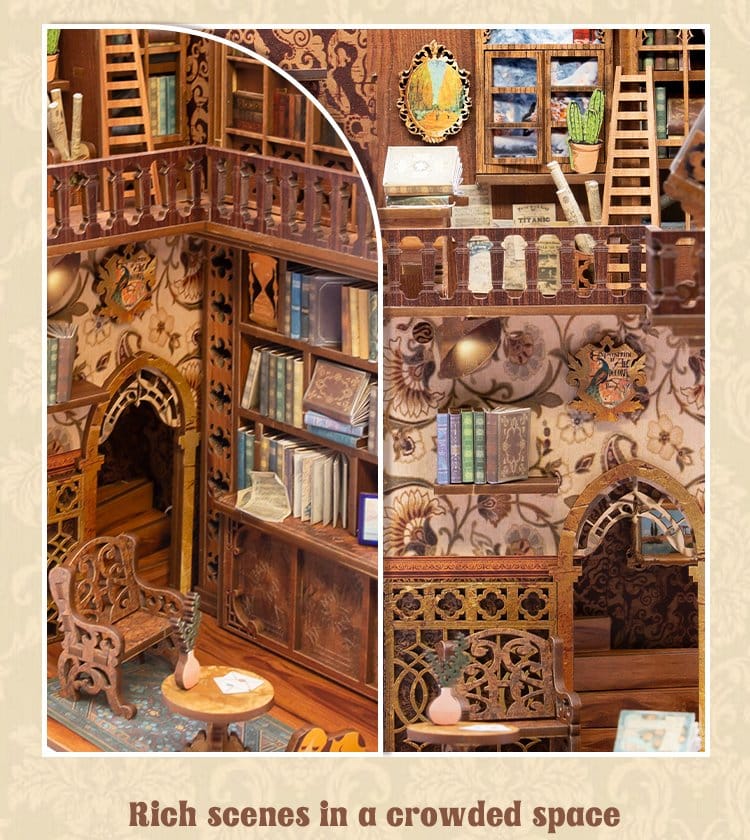 🧪 LAB | SU ORDINAZIONE Book Nook Eternal Bookstore 23 x 11 cm  