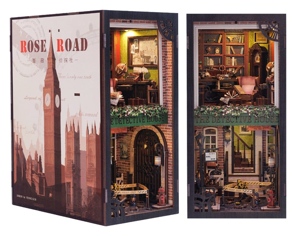 🧪 LAB | SU ORDINAZIONE Book Nook Rose Detective Agency 23 x 11 cm  