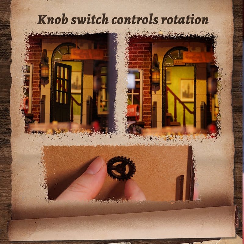 🧪 LAB | SU ORDINAZIONE Book Nook Rose Detective Agency 23 x 11 cm  