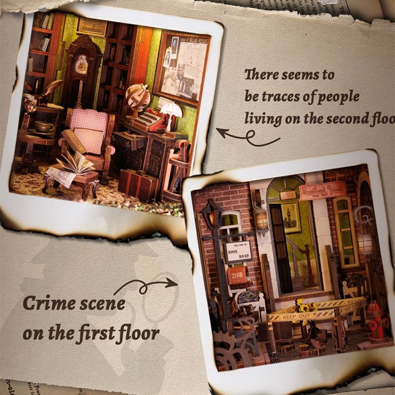 🧪 LAB | SU ORDINAZIONE Book Nook Rose Detective Agency 23 x 11 cm  