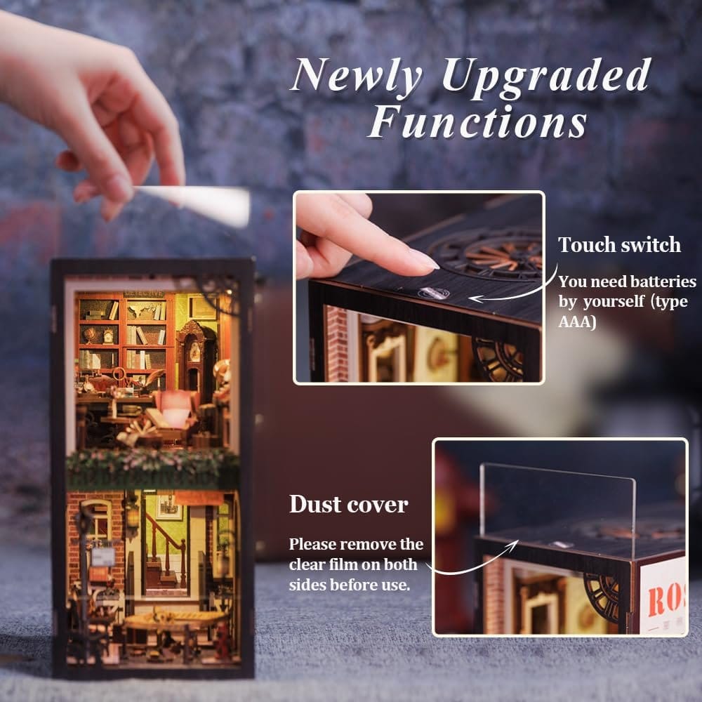 🧪 LAB | SU ORDINAZIONE Book Nook Rose Detective Agency 23 x 11 cm  