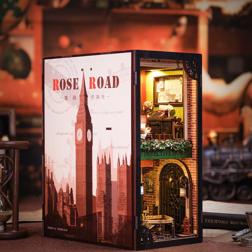 🧪 LAB | SU ORDINAZIONE Book Nook Rose Detective Agency 23 x 11 cm  