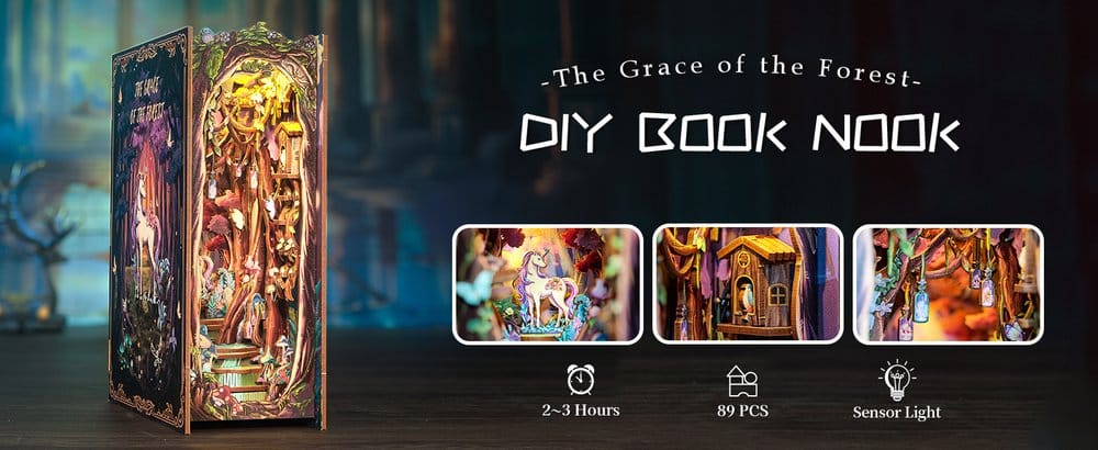 🧪 LAB | SU ORDINAZIONE Book Nook The Grace of Forest 22 x 8 cm   