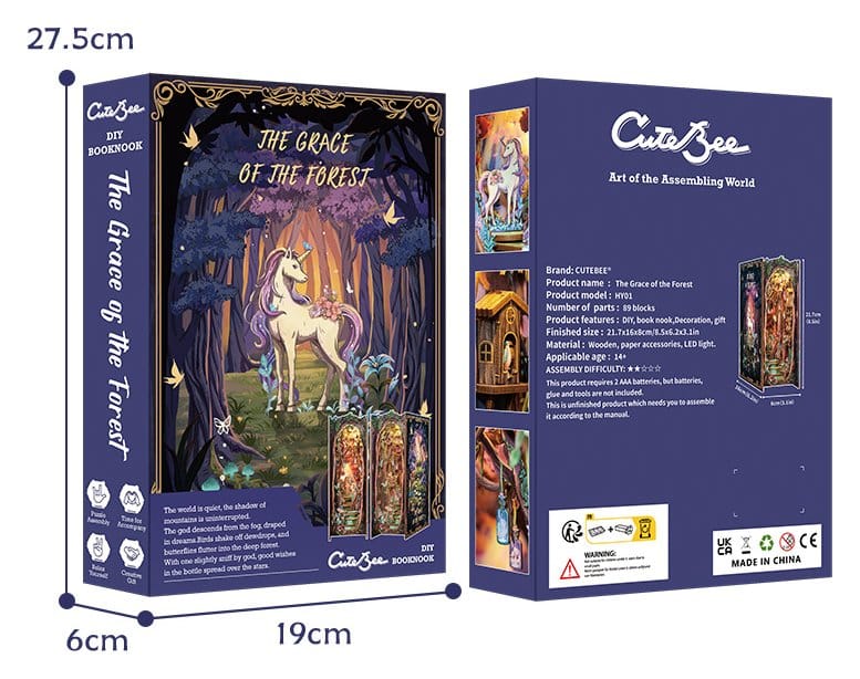 🧪 LAB | SU ORDINAZIONE Book Nook The Grace of Forest 22 x 8 cm   