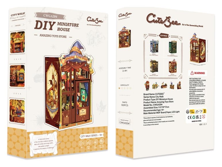 🧪 LAB | SU ORDINAZIONE Book Nook Amazing Toy Store 17 x 12 cm   