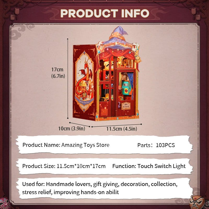 🧪 LAB | SU ORDINAZIONE Book Nook Amazing Toy Store 17 x 12 cm   