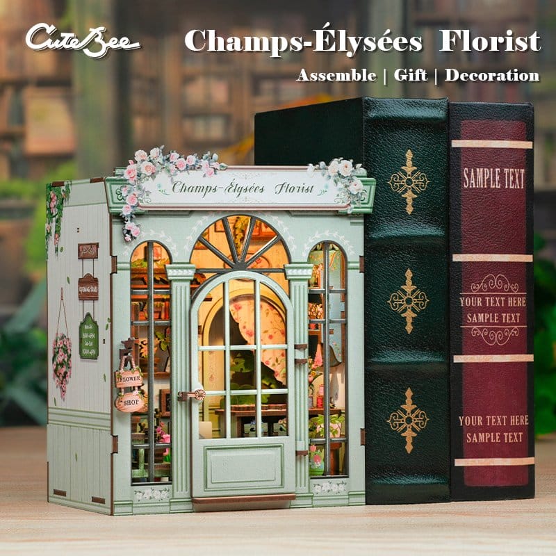 🧪 LAB | SU ORDINAZIONE Miniature House Model Kit Champs-Élysées Florist 18 x 16 cm  