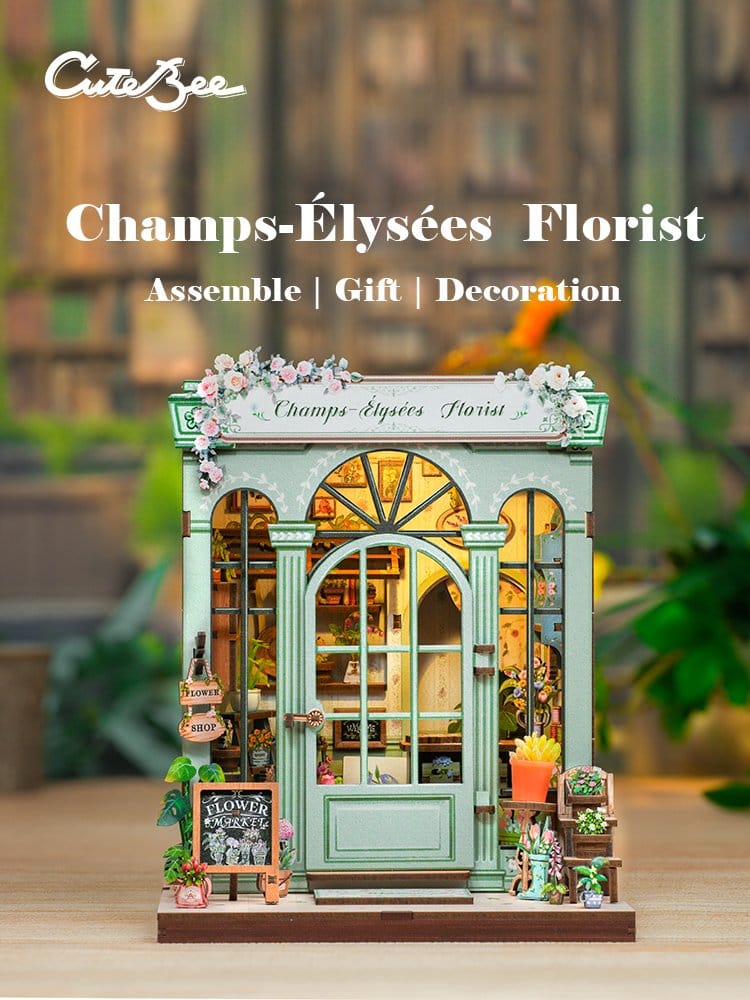 🧪 LAB | SU ORDINAZIONE Miniature House Model Kit Champs-Élysées Florist 18 x 16 cm  