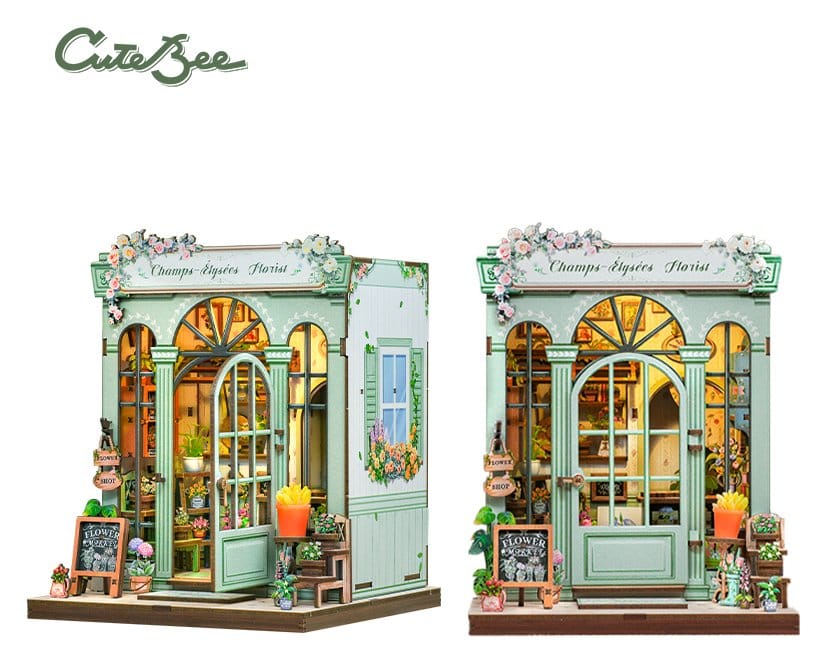 🧪 LAB | SU ORDINAZIONE Miniature House Model Kit Champs-Élysées Florist 18 x 16 cm  