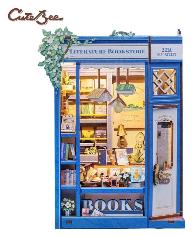 🧪 LAB | SU ORDINAZIONE Book Nook Literature Bookstore 17 x 12 cm    