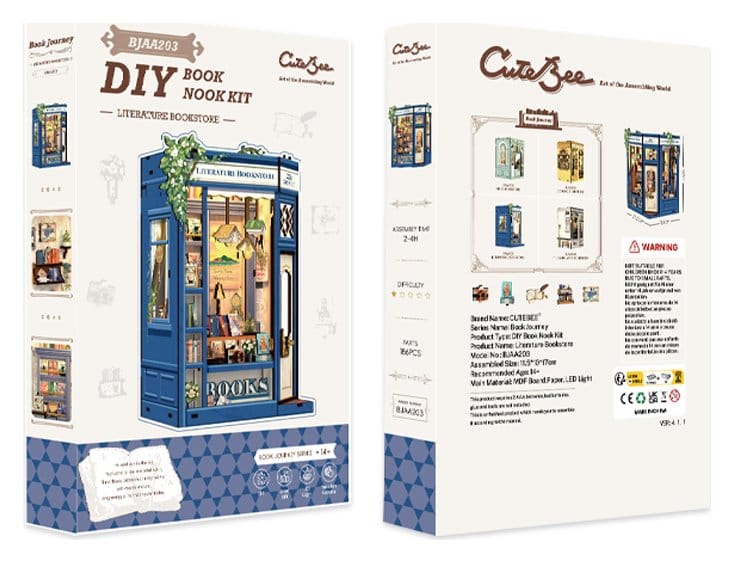 🧪 LAB | SU ORDINAZIONE Book Nook Literature Bookstore 17 x 12 cm    