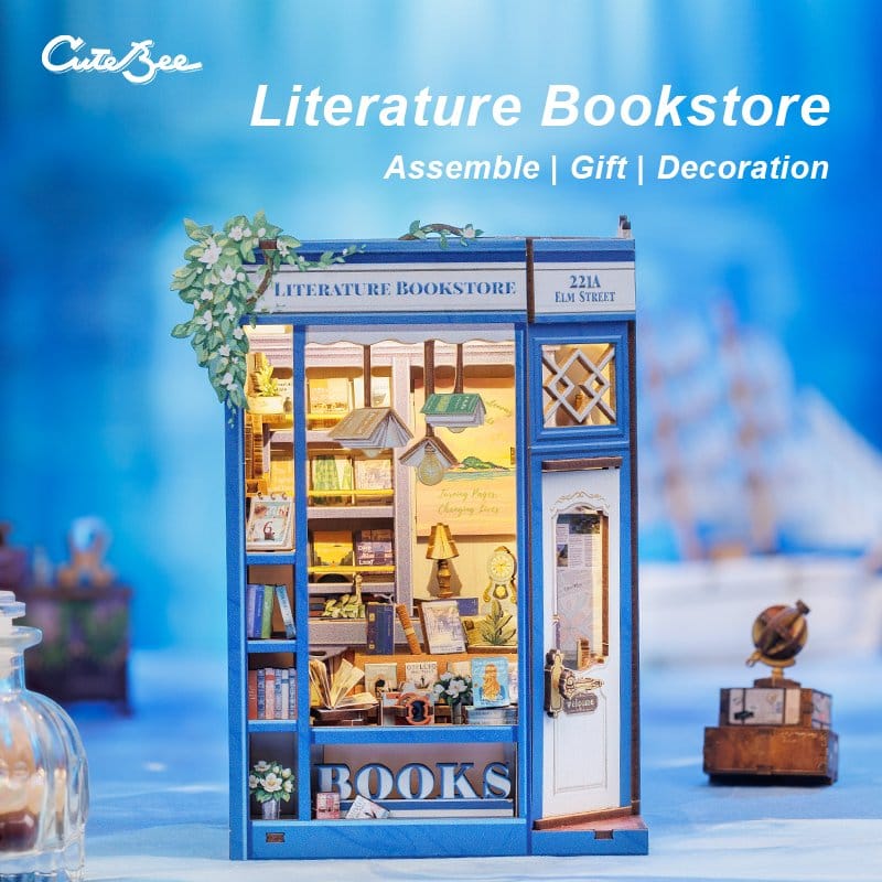 🧪 LAB | SU ORDINAZIONE Book Nook Literature Bookstore 17 x 12 cm    