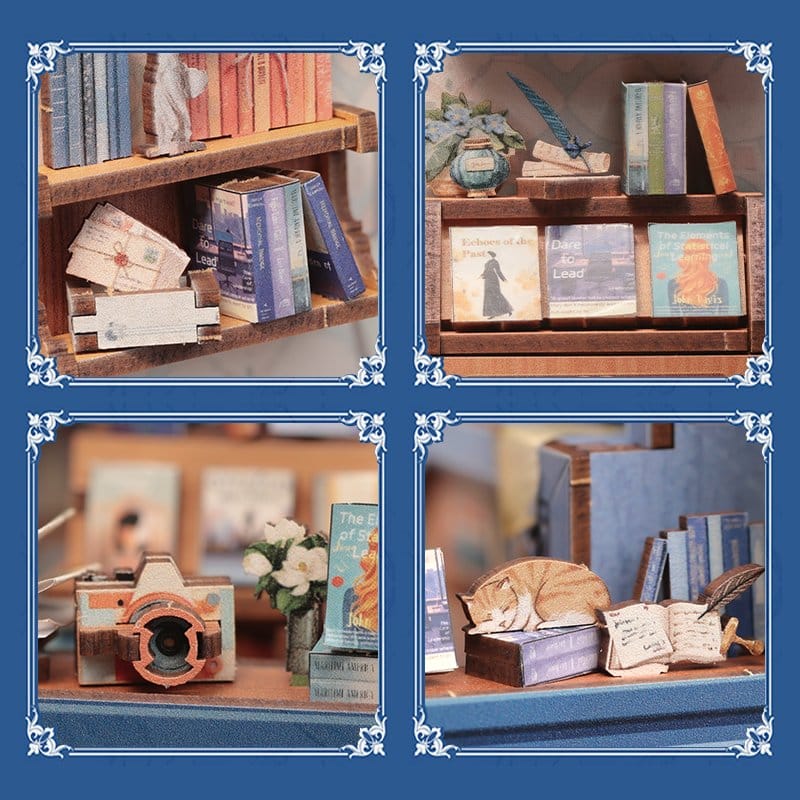 🧪 LAB | SU ORDINAZIONE Book Nook Literature Bookstore 17 x 12 cm    