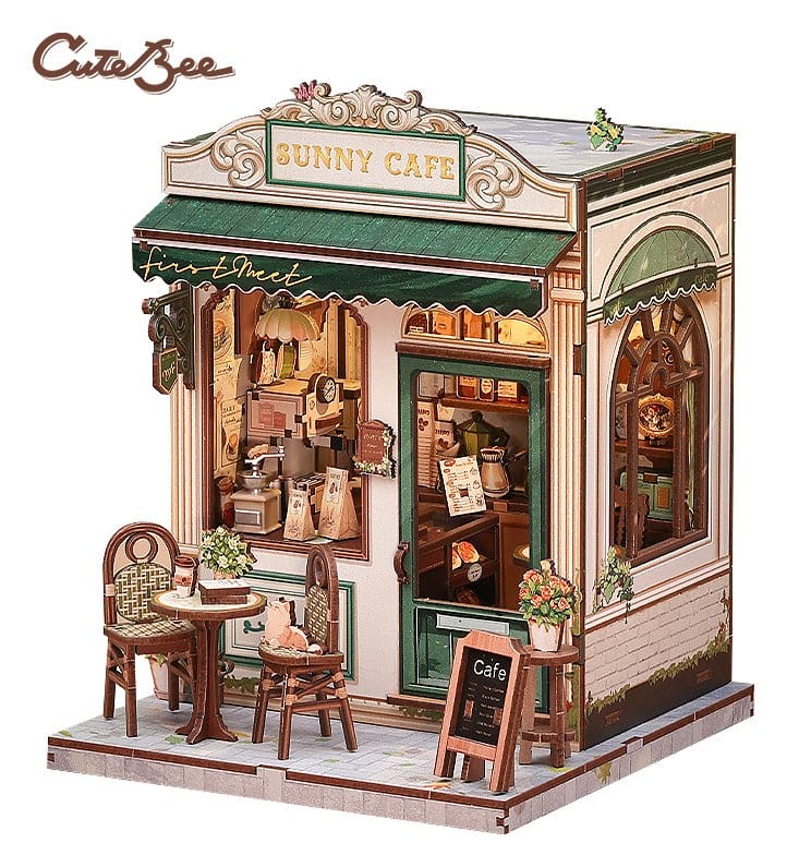 🧪 LAB | SU ORDINAZIONE Miniature House Model Kit Sunny Cafe 20 x 16 cm  