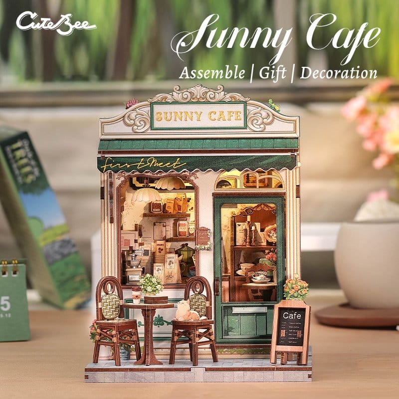 🧪 LAB | SU ORDINAZIONE Miniature House Model Kit Sunny Cafe 20 x 16 cm  